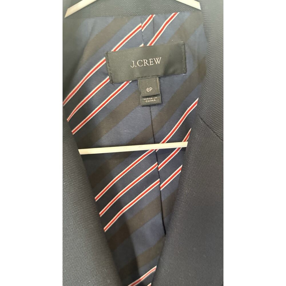 J.Crew Dover Double-Breasted 100% Wool Blazer Navy Blue Size 6 Petite 2824 - Picture 4 of 13